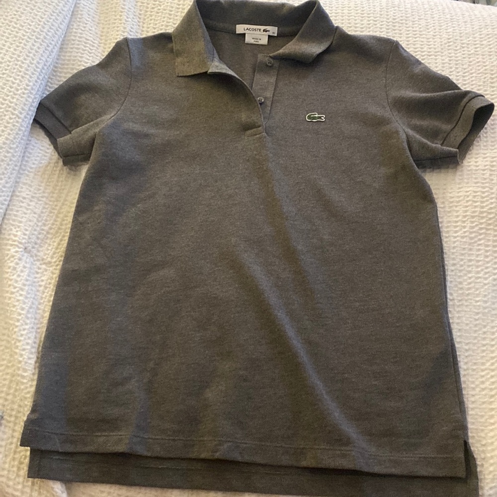 New without tags Lacoste polo shirt in gray